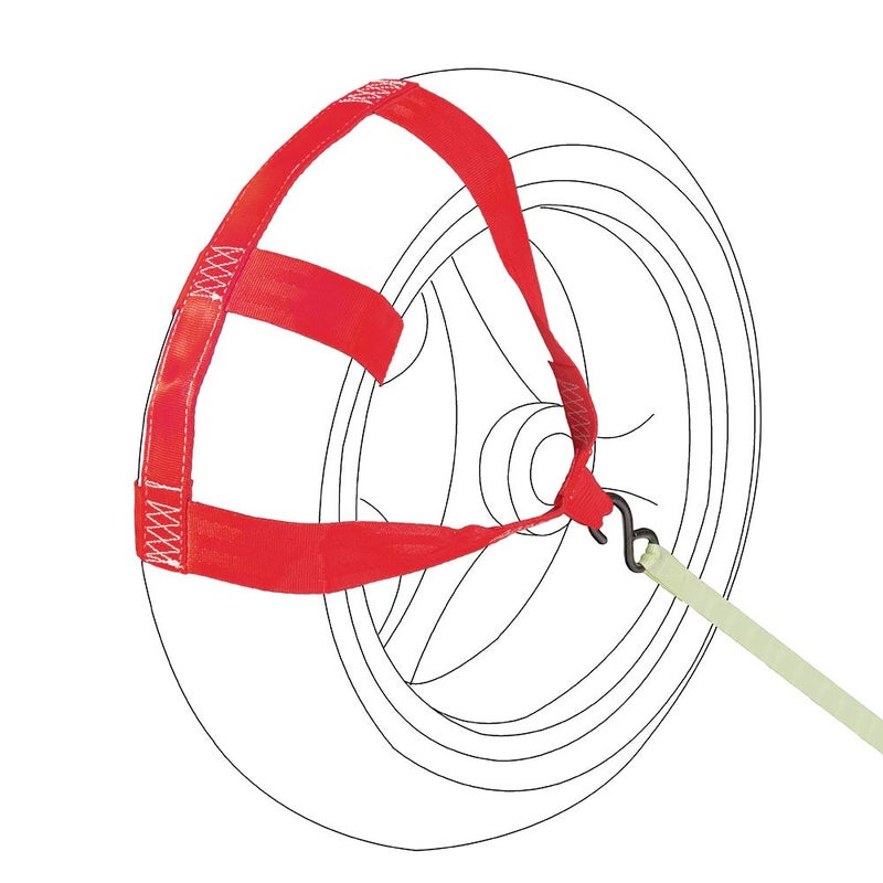 MOTO4U Universal Motorcycle Rear Wheel Tie down Strap in Red - Image 1